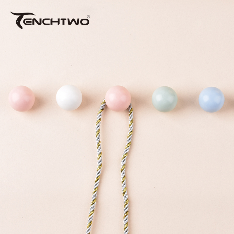 Furniture Hardware Manufacturers - 家庭用の丸いセラミック壁フック,衣服ハンガー,鍵,帽子,バッグ,キッチン,寝室,家具のハンドル用のフック
