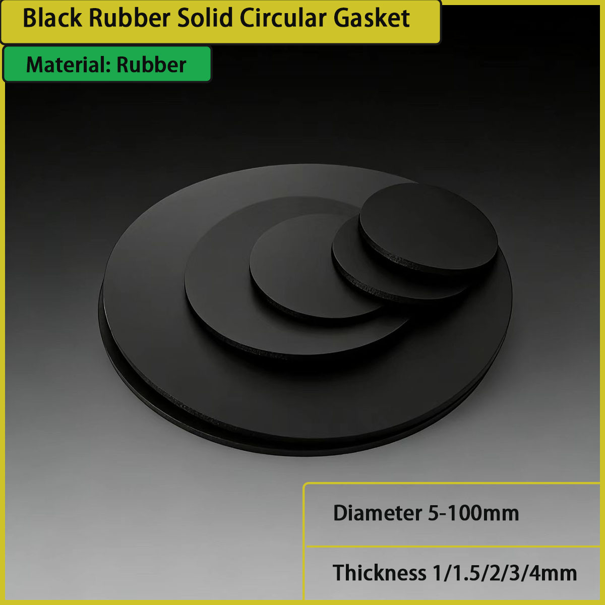 Used Furniture Hardware - 厚さ1/1.5/2/3/4mmの黒色ゴム製丸型ガスケットは、機械、金物、家電製品、家具、パイプラインなどに使用されます。