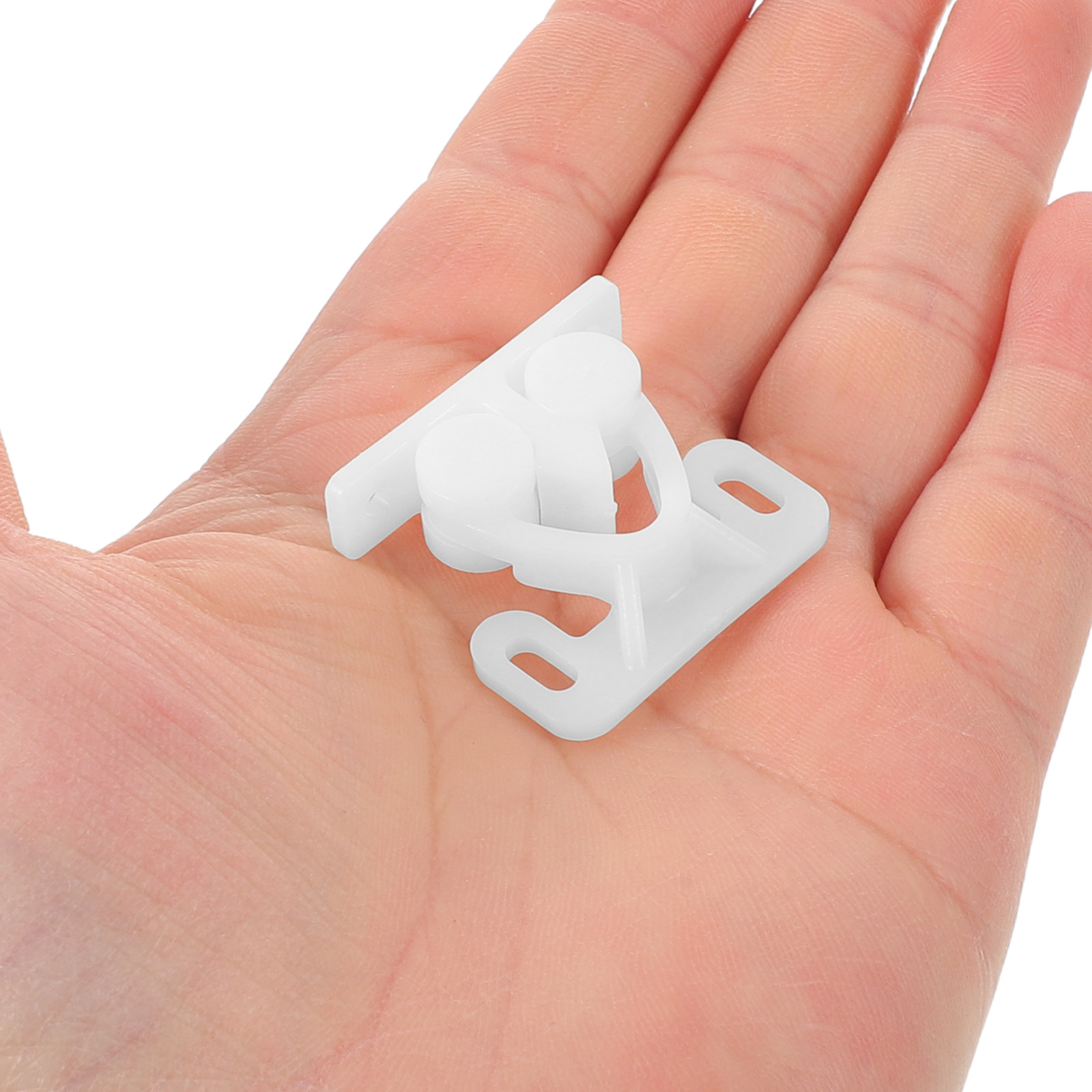Furniture Hardware With Backplate - 10個入りキャビネットドアキャッチ プラスチック製マリンラッチ ハードウェア ボート家具キャッチ 静音ローラークロージャー スプリングバックプレート