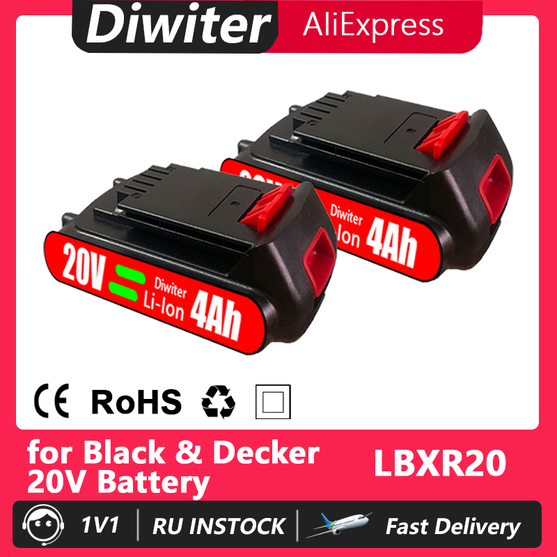 Black+Decker Tool 20V Max - 18V 4000mAh ブラック＆デッカー BL2018 交換用 20V