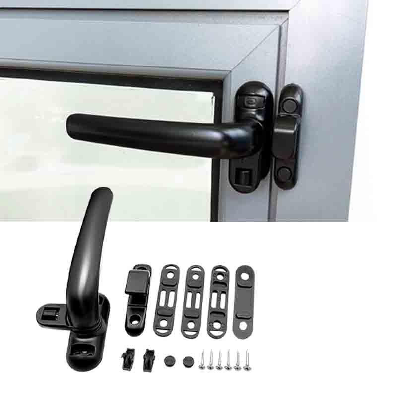 Furniture Hardware Handles - 新しいホットユニバーサルウィンドウハンドルドアハンドル開き窓ホイール黒ハードウェア家具用品アルミ合金