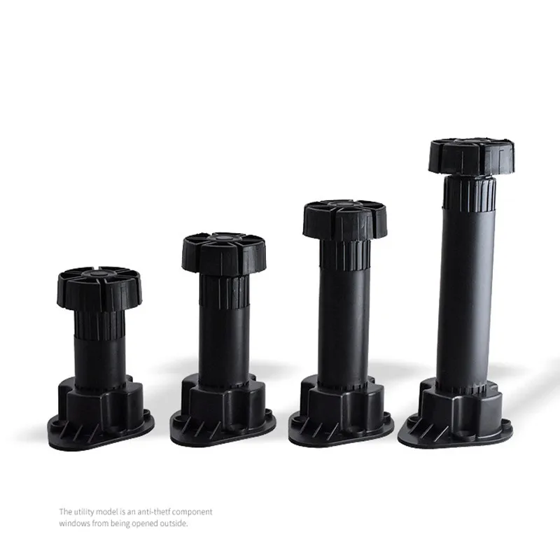 Furniture Leveling Hardware - 高さ調節可能なプラスチック製キャビネット脚,丸型家具脚,レベリングフットプロテクター,交換用ハードウェア,1個