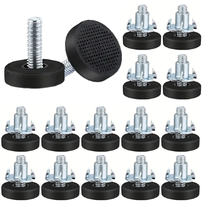 Furniture Leveling Hardware - 20 個調節可能な足パッドナット付き家具レベリングフットマットソファ椅子キャビネット滑り止め脚パッドハードウェアアクセサリー