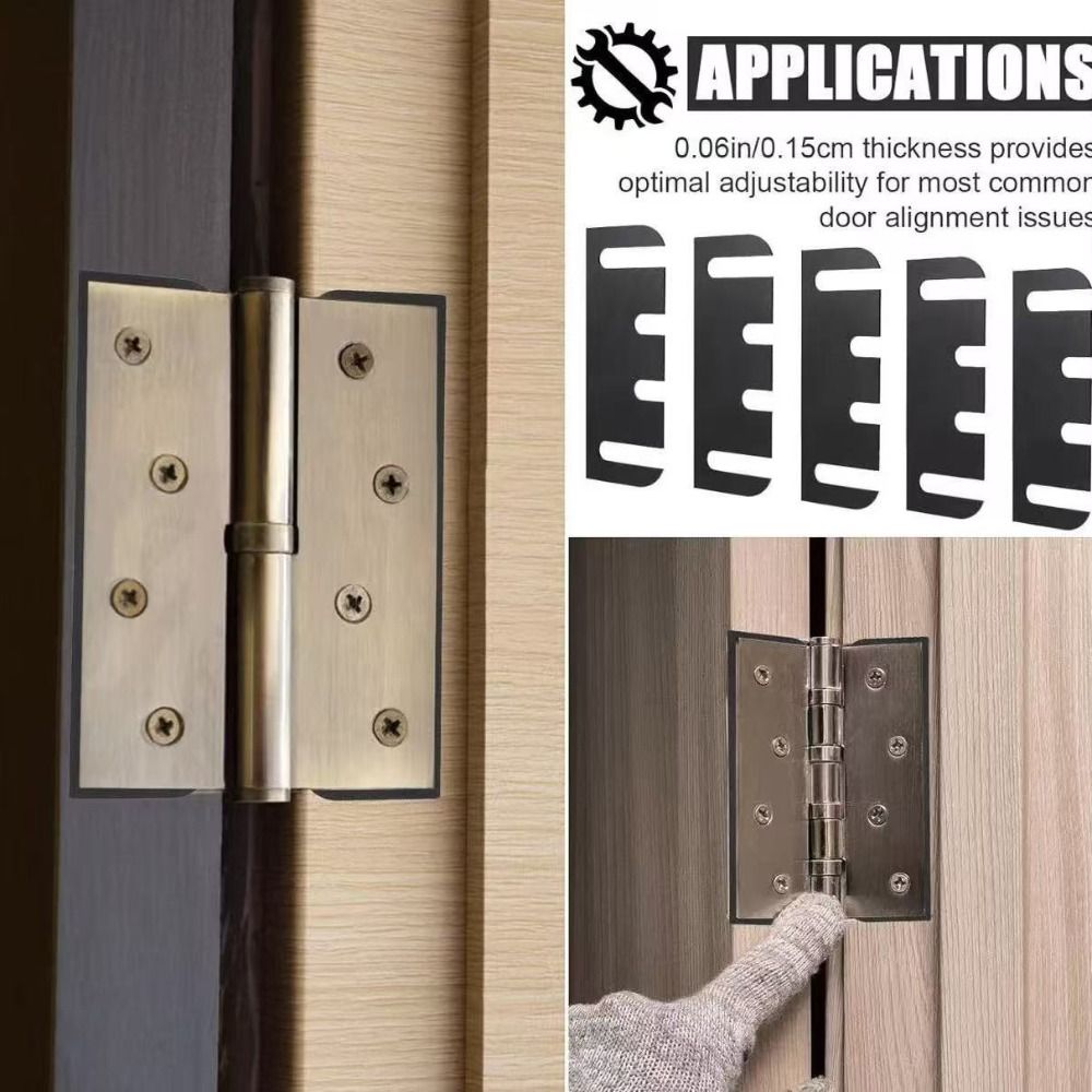 Furniture Leveling Hardware - 5 個プロフェッショナル厚さ調整可能なドアヒンジシム防水家具レベリングヒンジスペーサー耐久性のあるヒンジシムハードウェア