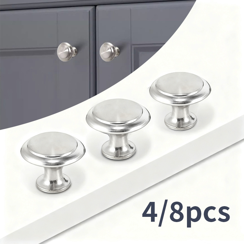 Used Furniture Hardware - 4/8個の円形ハンドル、家庭用キャビネットドアハンドル、ハードウェアアクセサリー単穴ハンドル、キャビネットや引き出しに使用されます。