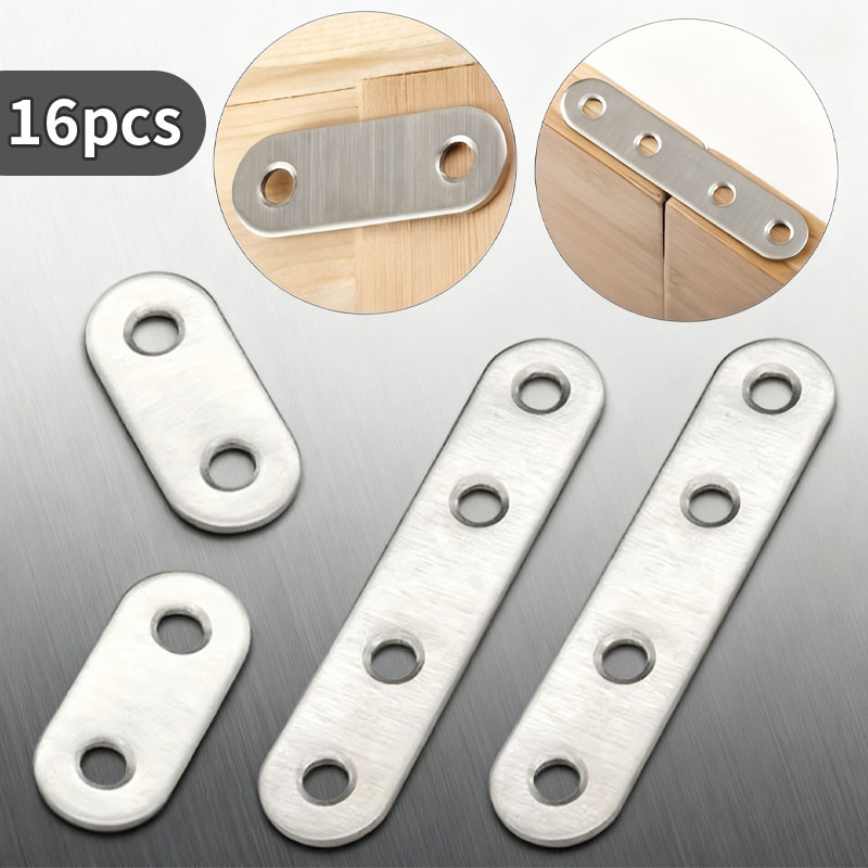 Used Furniture Hardware - 16個のコーナーコード、フラットファスナー、家具修理用コネクター、キャビネット、テーブル、椅子、ハードウェアアクセサリーに使用、