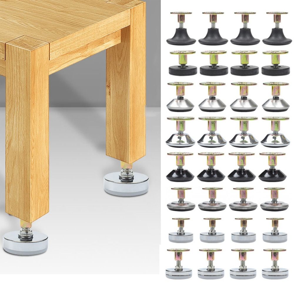 Furniture Leveling Hardware - 4 個調節可能な家具サポート脚ネジ込み式ベース家具椅子脚足床プロテクターハードウェアレベリングフィートテーブルチェア