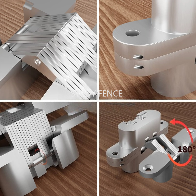 2 個の金属製隠しクロスヒンジ家庭用ドアヒンジ 180 度折 - Used Furniture Hardware のレビューと価格