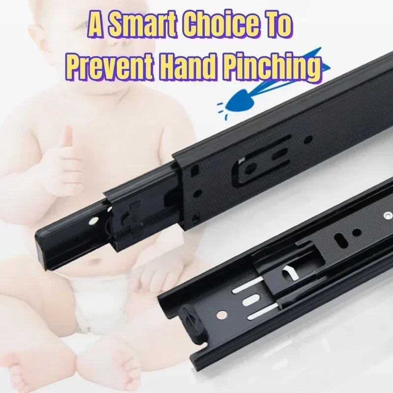 冷間圧延鋼油圧ダンパー付き静音三段式ワードローブ引き出しスラ - Drawer Slide Pair のレビューと価格