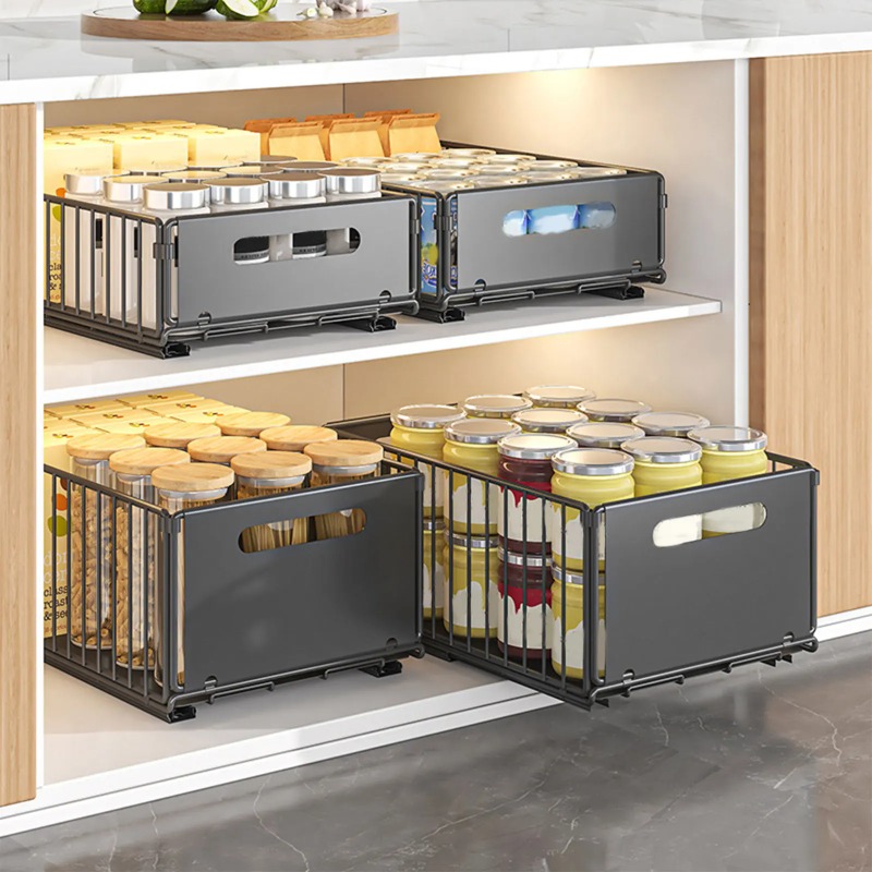 1個入り キッチン収納ラック スライドレール付き 引き出し式 - Drawer Slide Pair のレビューと価格