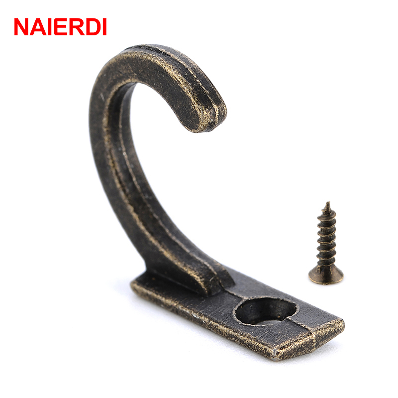 Naierdi-小さなアンティークウォールフック,10個,湾 - Furniture Hardware Manufacturers のレビューと価格