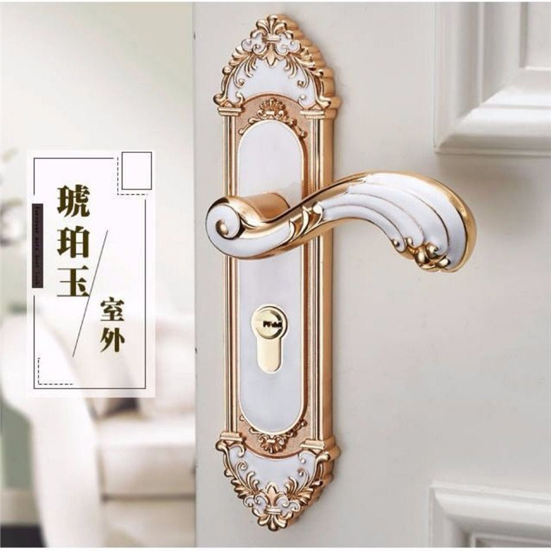 ヨーロッパスタイルのミュートルームドアロックハンドルファッシ - Furniture Hardware Handles のレビューと価格