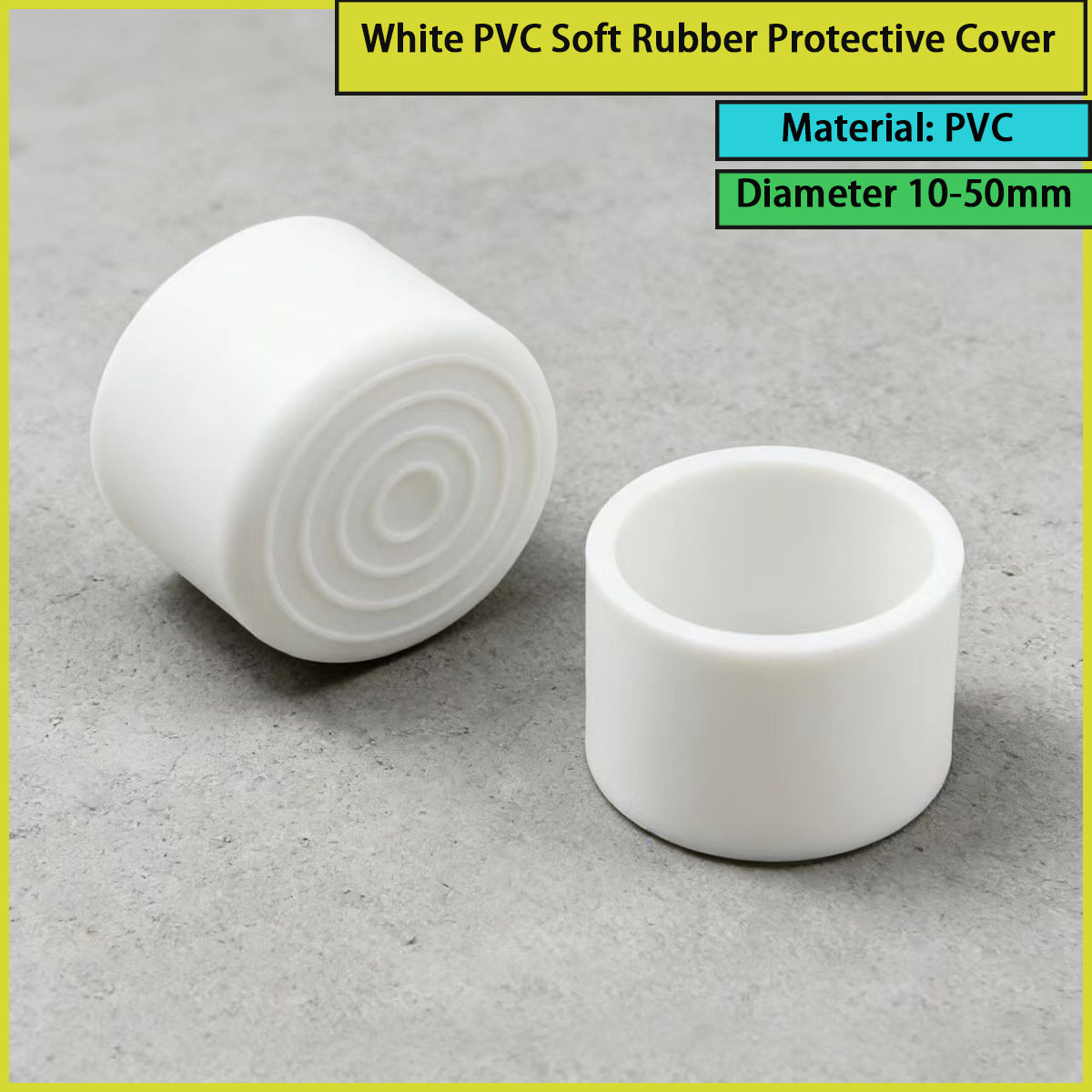 直径10〜50mmの白いPVC製の柔らかいゴム製保護カバーは - Used Furniture Hardware のレビューと価格