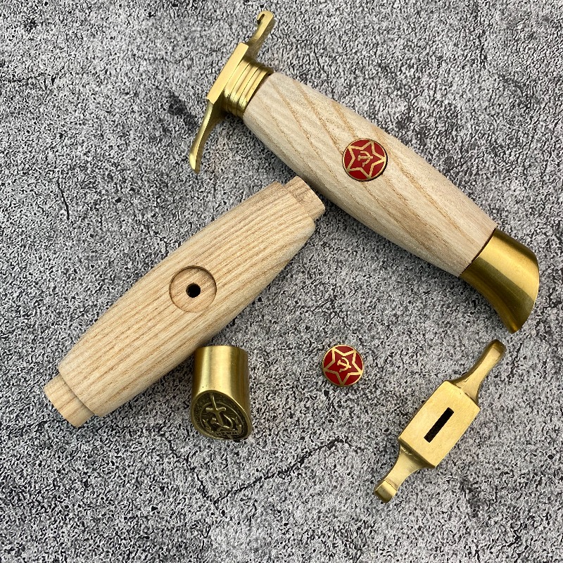 天然無垢材ハンドル、真鍮保護キット付き、耐久性のあるDIYク - Furniture Hardware Handles のレビューと価格