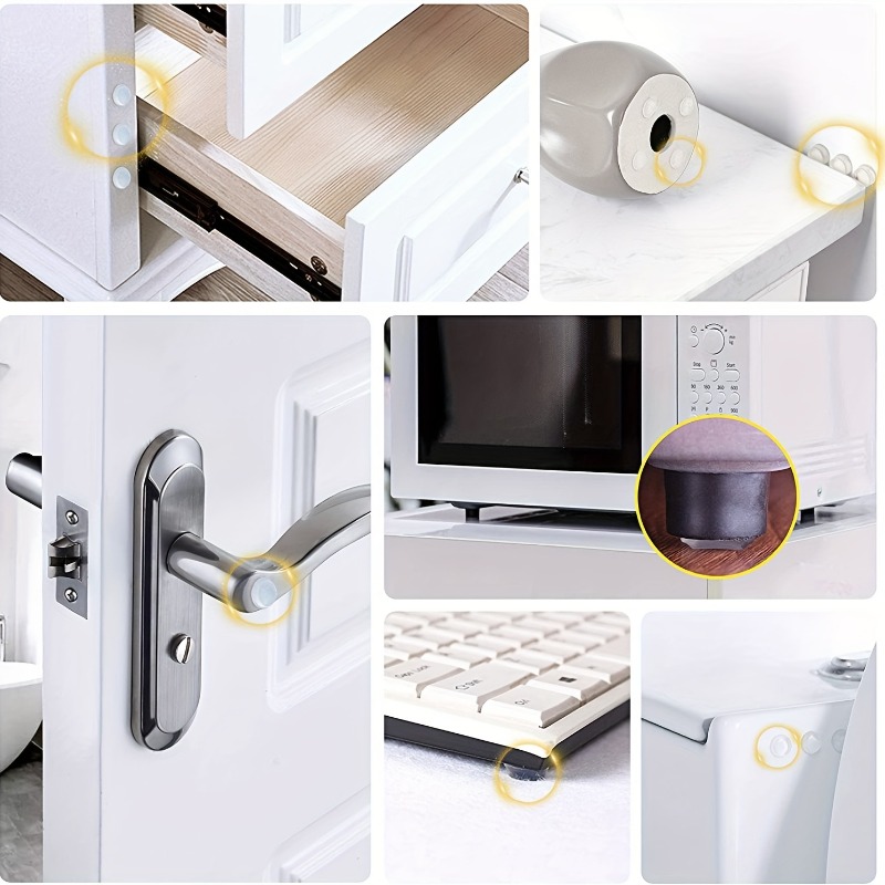50 個/セットの自己粘着式ドアストップ衝突パッド、家具ハー - Used Furniture Hardware のレビューと価格