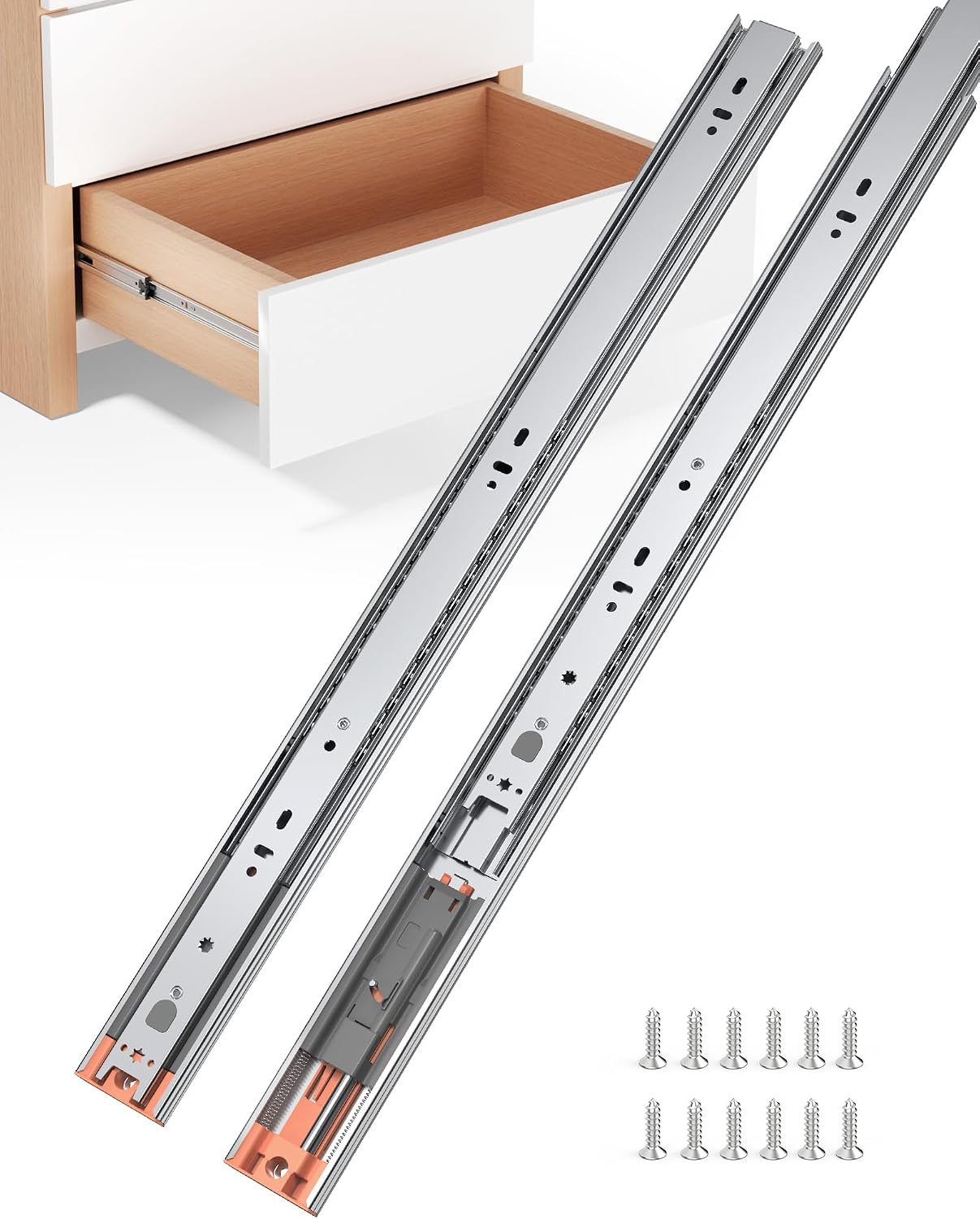 24インチ サイドマウント ソフトクローズ ドロワースライド - Drawer Slide Pair のレビューと価格
