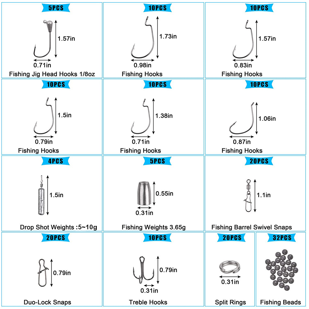 ワームフック,ジグヘッド,ドロップショット,スイベル,バス, - Furniture Hardware Jig のレビューと価格
