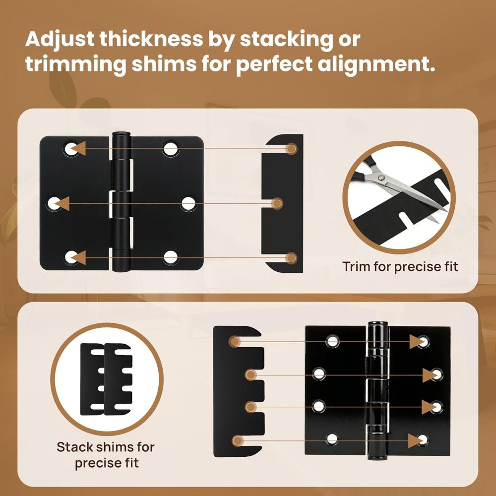 5 個プロフェッショナル厚さ調整可能なドアヒンジシム防水家具 - Furniture Leveling Hardware のレビューと価格