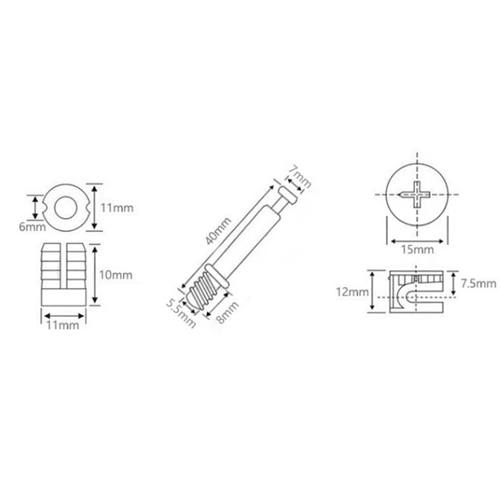 3 in 1ダボジグネジ家具接続金具セット偏心ホイールナット - Furniture Hardware Jig のレビューと価格