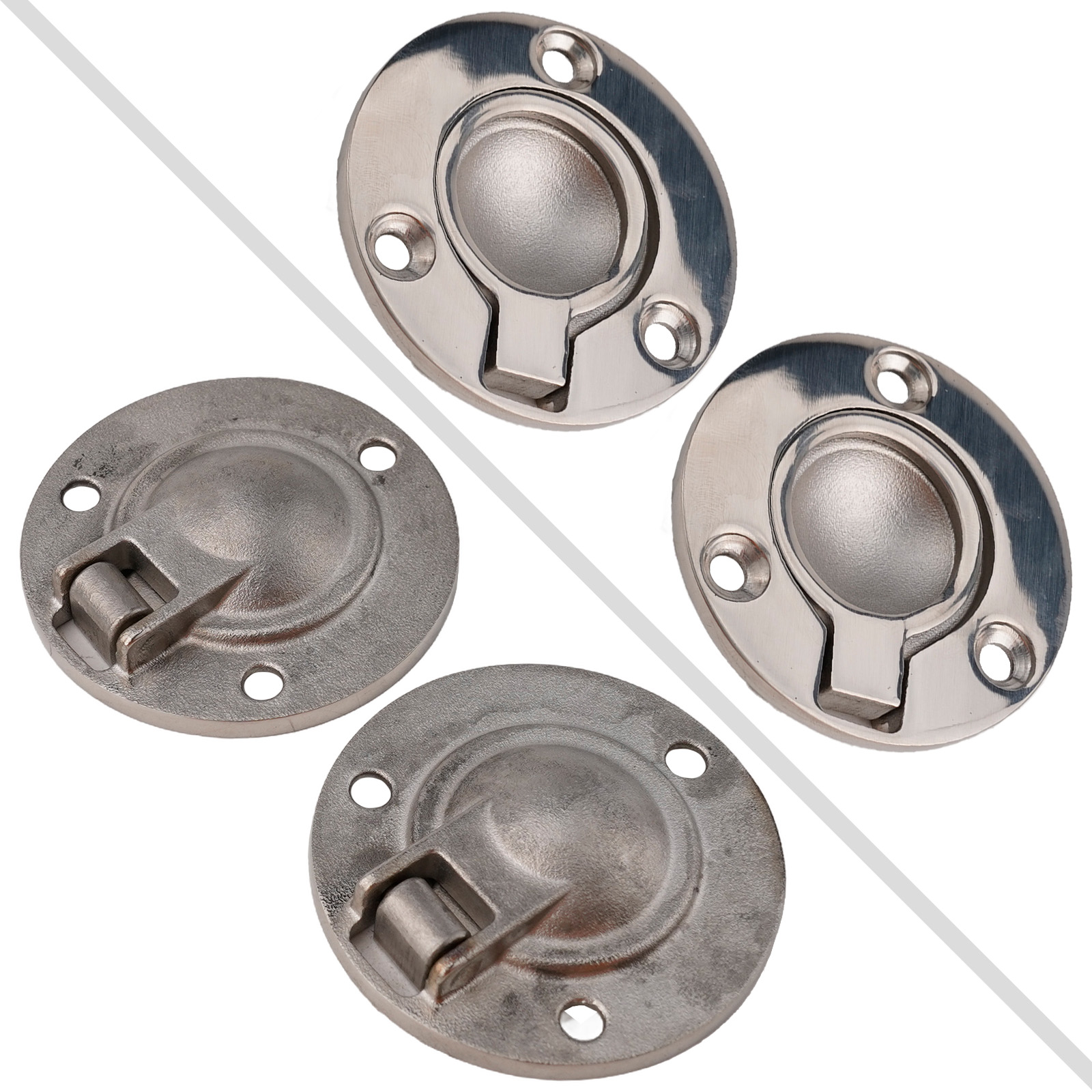 2 個 316 ステンレス鋼フラッシュリングプルハンドルラウ - Furniture Hardware Handles のレビューと価格