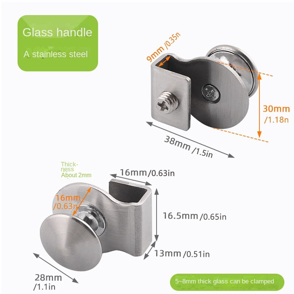 スチール製板クリップ 固定クリップ 家具金具 ガラス鏡ヒンジ - Furniture Hardware Handles のレビューと価格