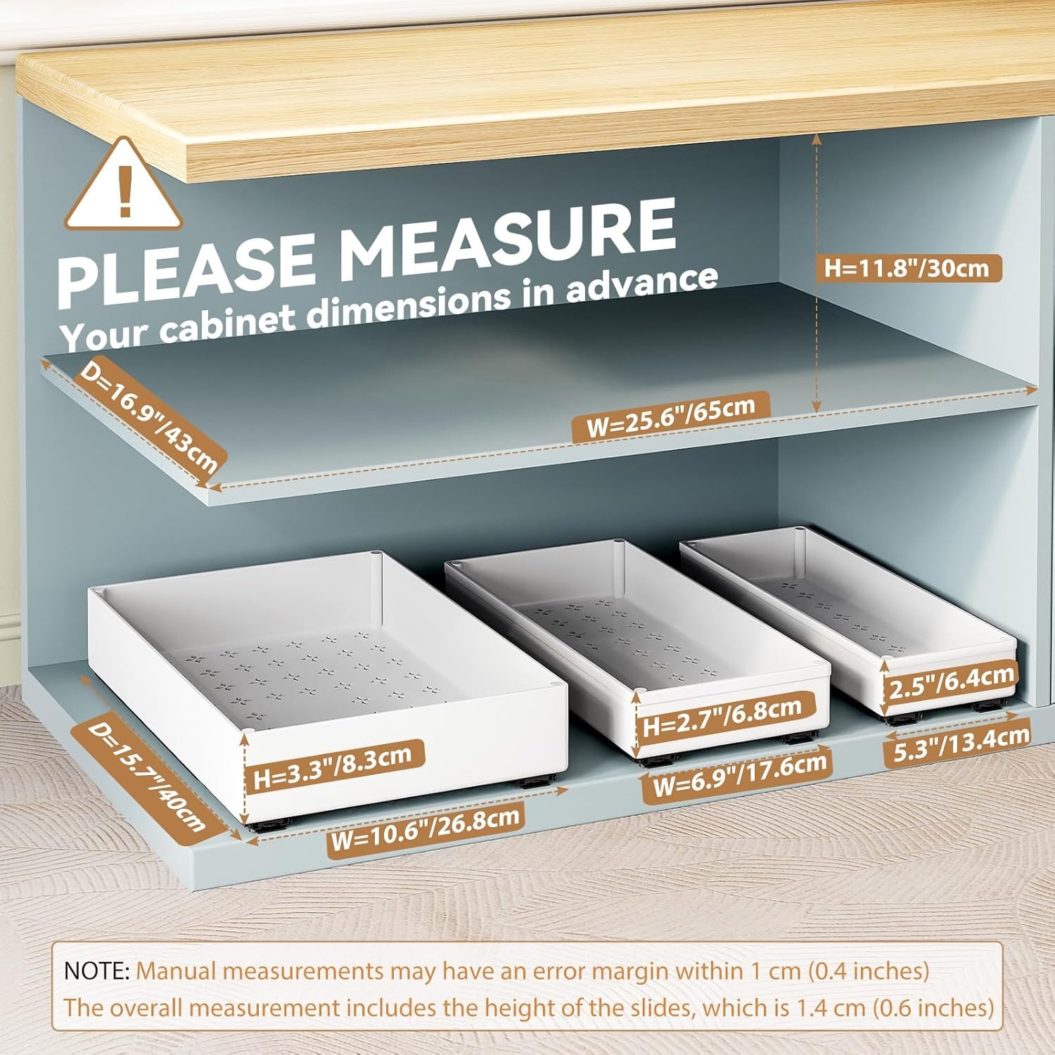 1～2個 キッチンオーガナイザー 引き出し式キャビネット収納 - Drawer Slide Pair のレビューと価格