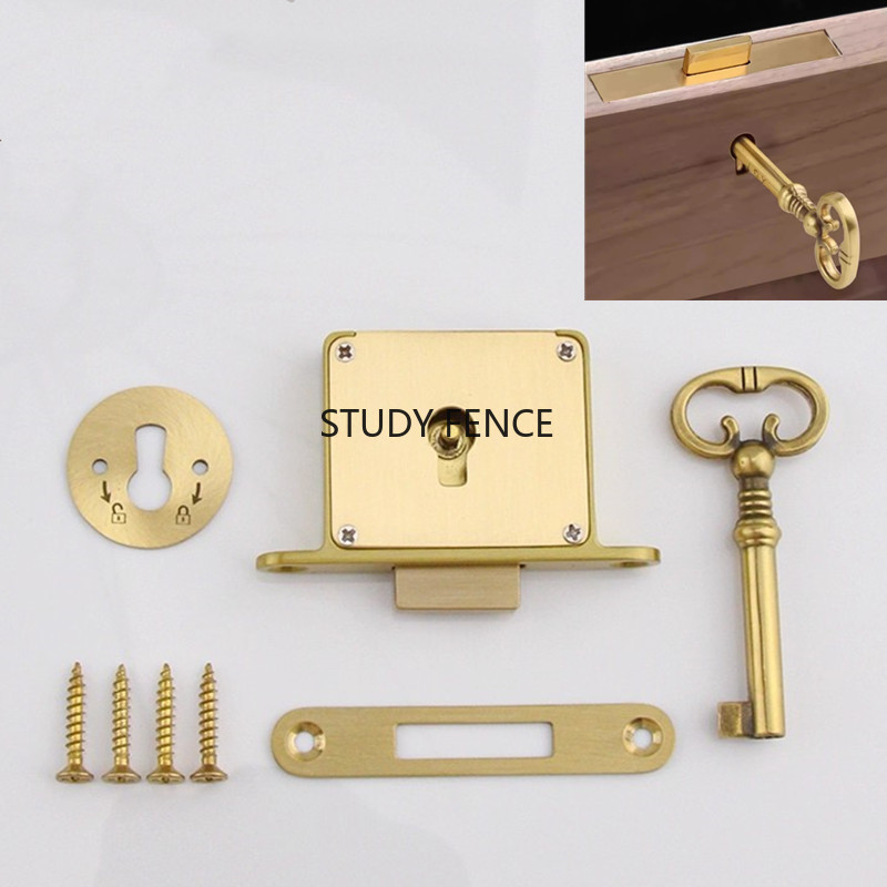 1PC アンティーク金属引き出しロックワインキャビネットドア - Furniture Hardware Manufacturers のレビューと価格