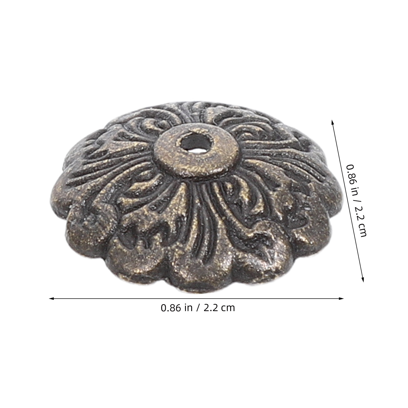 50個入り ヴィンテージスタイル 花型ワッシャー 真鍮製 丸 - Furniture Hardware With Backplate のレビューと価格