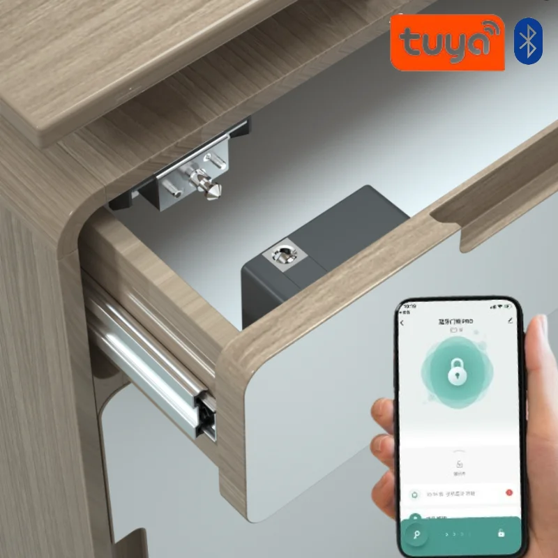 Tuya スマートキャビネットドアロックキーレス不可視電子ロ - Furniture Hardware Manufacturers のレビューと価格