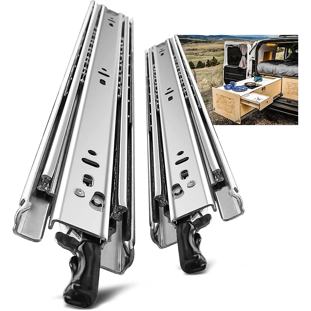 170ポンド耐荷重、1ペア、ロック付きヘビーデューティー引き - Drawer Slide Pair のレビューと価格