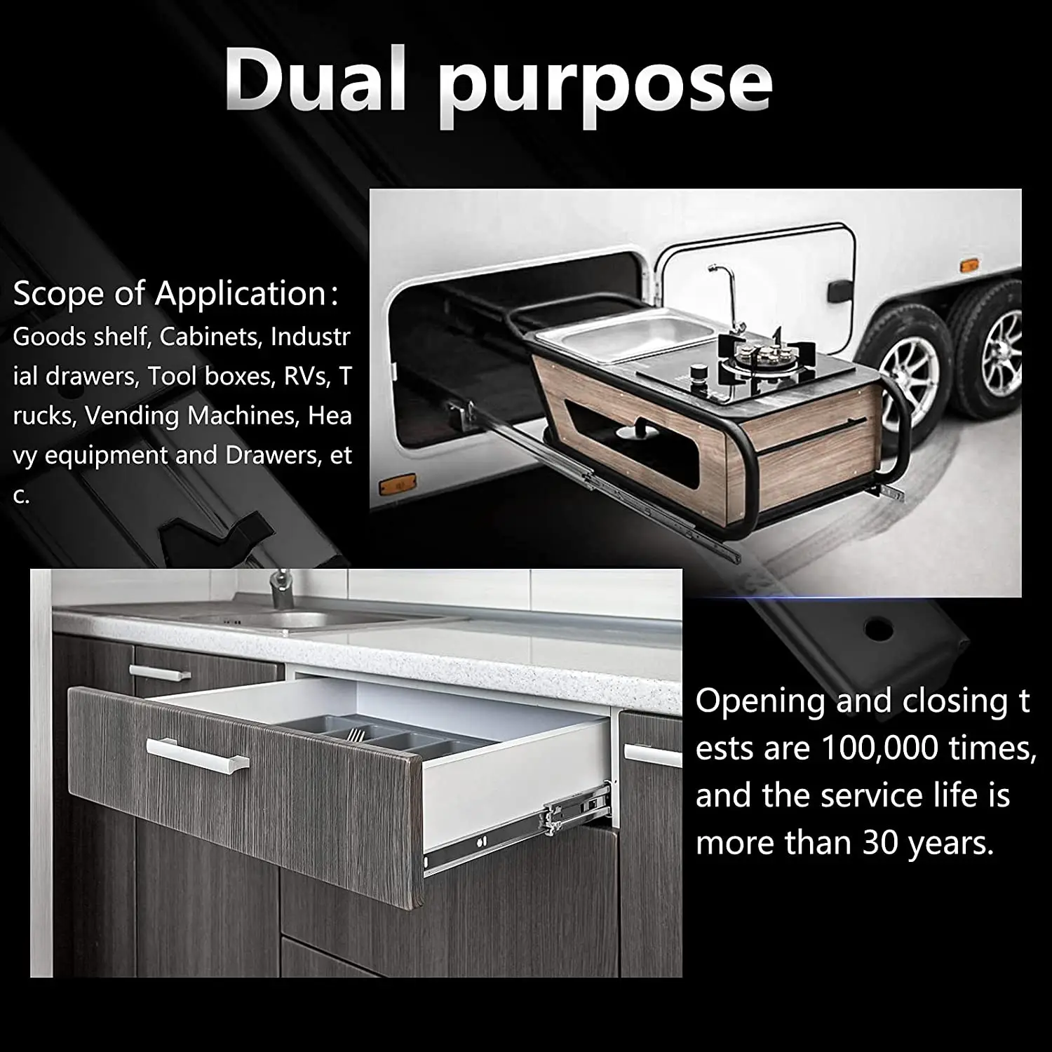 170ポンド耐荷重、1ペア、ロック付きヘビーデューティー引き - Drawer Slide Pair のレビューと価格