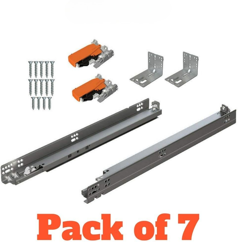 21インチアンダーマウントソフトクローズ引き出しスライドフル - Drawer Slide Pair のレビューと価格