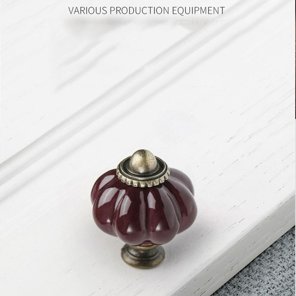 シンプルな単穴セラミックパンプキンハンドルヨーロピアンスタイ - Furniture Hardware Handles のレビューと価格